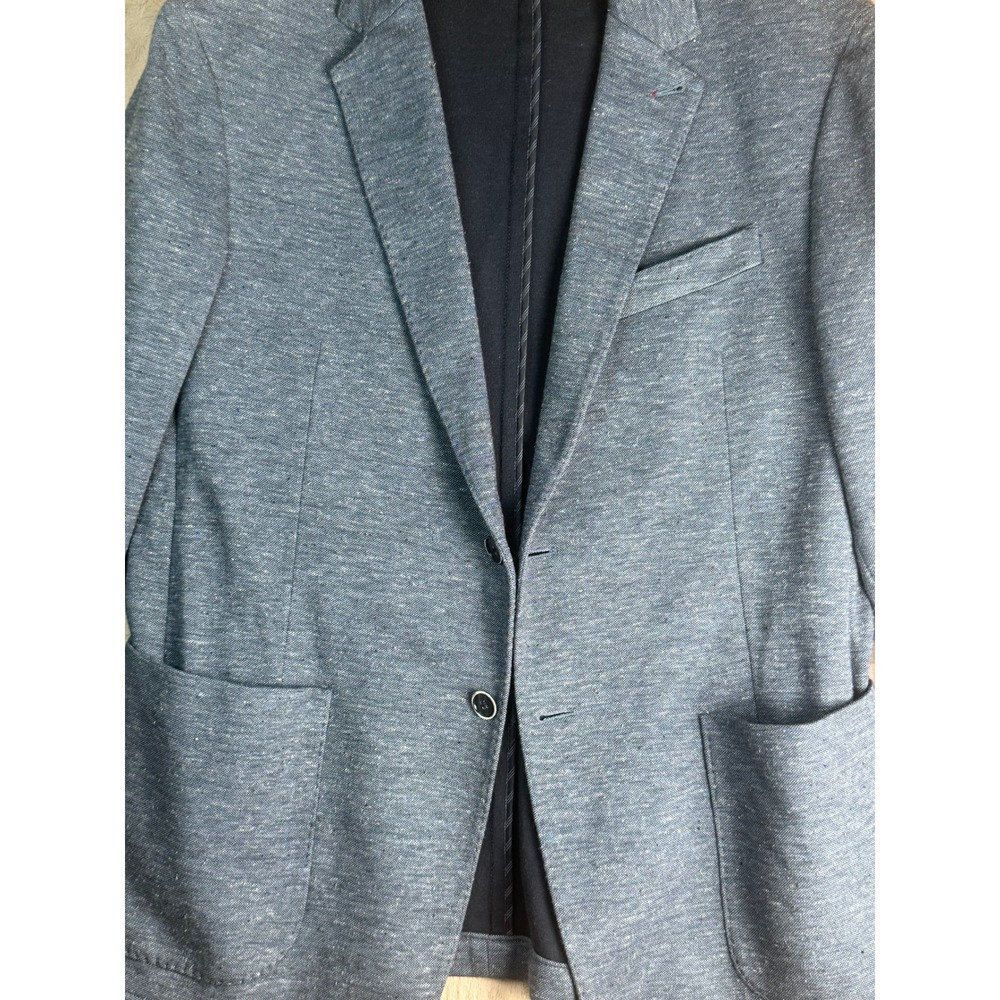 Bugatchi Blazer Mens Medium Blue NWOT Knit Unstructured 40R Sport Coat Jacket - Picture 13 of 13